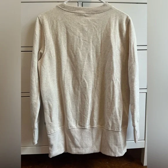 Cream Button-Detail Pullover - Picture 3 of 5